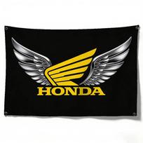 Motociklo HONDA Dekoratyvinė Vėliava Atspari Vandeniui ir Išblukimui Poliesterio Vidaus ir Lauko Kabinama Vėliava (as the picture,50x70cm) yellow