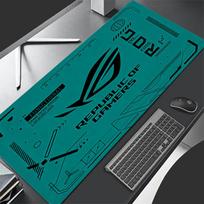 Rog Game Player Mouse Pad Large Computer Office Game Table Mats Rubber AntiSlip Stitched Edge Keyboard Mats 90x40 Xl Desk Pads 800x300x2mm black
