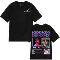 Singer Kidd Keo Album Tour Merch T-shirts Men's and Women's Hip Hop Pop Music T-shirt Casual Pure Cotton Summer O-Neck Tee Shirt 2XL black