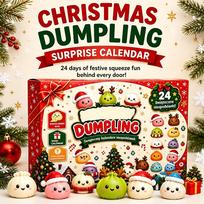 Christmas Countdown Advent Calendar  24 Days Dumpling Squishy Toys Slow Rising Squeeze Sensory Fidget Toy Holiday Decor Gift black