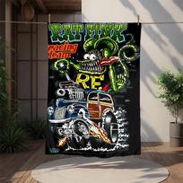 Rat Fink Power Flannel Blanket Soft Warm All-Season Throw, Design for Camping, Car Travel, Hiking Sofa, Bed, Office Perfect Gift for Parties 150cmx180cm