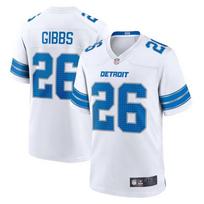 Detroit Lions 26 Gibbs Mens Football Jersey 3rd/2nd Gen 2025 Edition Sports Shirt Men's 2nd Gen 25th Edition White In Stock blue