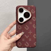 Kevlar Magnetic Case For Huawei Pura 90 Pro Max BXU Letters Aramid Carbon Fiber Metal Lens Phone Cover Hard Shell P90 Pro Max HUAWEI Pura 90 Pro black