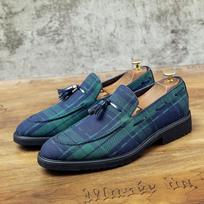 Madingi vyriški languoti drobės batai, kutais puošti mokasinai, retro laisvalaikio batai, madingi vienviečiai batai, Zapatos De Hombre 2024 45 gray