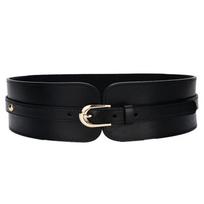 Diržas Moteriškas Odinis Paprastas Sagtis Gryna Karvės Oda Raudonas Madingas Diržas Ruduo Ir Žiema Megztinis Ilgas Sijonas Platus Juosmens Antspaudas One size elastic band juoda