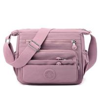 Nylon Fabric Crossbody Waterproof Casual Canvas Bag gray