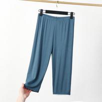 2023 m. moteriškos aukšto liemens modalinės kapri miego kelnės - didesnių dydžių, plonos, liekninančios medvilnės mišinio XXL gray