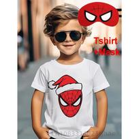 Merry Christmas Disney Marvel Spiderman Boy Tshirts for Kids Superhero  Cosplay and Masks T Shirts Baby T-Shirt Children Tops 140 black