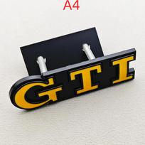 3D Metalinis Logotipas GTI Automobilio Priekinės Grotelės Ženklelis Emblema Dėl Plo Typ 9N3 6R G/olf 4 5 6 8 MK3 MK4 MK5 MK6 Automobilio Aksesuarai A4 geltona