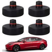 Tesla modelY automobilio keltuvo kėliklio stovas Guminės pagalvėlės Juodos guminės išpjovos grindų lizdo padėklo rėmo bėgio adapteris 1pcs black