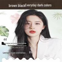 Caisike Natural Black Bubble Hair Dye - Plant-Based Conditioning Hair Color Cream 500ml ruda/juoda