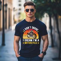 I Dont Snore I Dream Im A Motorcycle Funny Motorcycle Boy TShirt Summer Casual Tshirt Mens Tees in 2024 4XL gray
