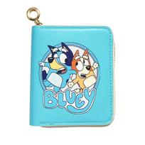 Bluey Ir Bingo Anime Piniginė PU Odos Medžiaga Animacinis Kortelių Dėklas Studento Raktų Maišelis Vaikų Monetinė blue