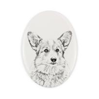 Pembroke Welsh Corgi - commemorative plaque with a photo of a dog, tombstone with a print, personalized oval plaque from the Art-Dog brand balta
