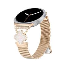 Samsung Watch8 Universalus dirželis su keturlapio dobilu Milanese magnetiniu užsegimu Samsung Watch 8/9 black