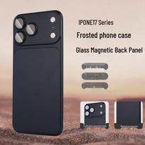 Magnetinis pritraukimas Matinis AG Stiklo Galinės Plėvelės Lipdukas, skirtas iPhone 17 Pro Max, Suderinamas su Apple 15, Greitas Montavimas. iPhone 15 Pro juoda