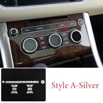 Oro kondicionieriaus mygtuko lipdukas dangtelis Automobilio priedai Land Rover Range Rover Vogue 2013-17, Range Rover Sport 14-17 gray