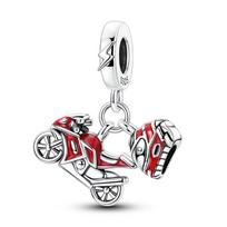 925 Sidabro Džipo Automobilio Motociklo RV Pakabukai Karoliukai Papuošalai Tinka Pakabukui Apyrankei PASIDARYK pats Išskirtinė Dovana white