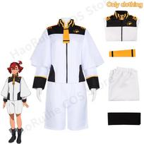 Anime Mobile Suit Gundam The Witch from Mercury Cosplay Costume Full Set With Wig & Boots, School Uniform Outfit for Halloween Comic‑Con XXXL black