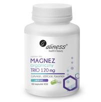 ALINESS Organic Magnesium TRIO 120 mg with B6 (P-5-P) dietary supplement 100 capsules