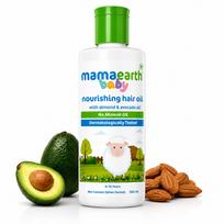 Mamaearth Nourishing Baby Hair Oil, with Almond & Avocado Oil - 200 ml green