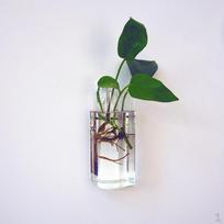 Rectangle Simple Fish Tank Hanging Vase Terrarium Container gray