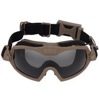 Taktiniai apsaugos nuo rasojimo akiniai Slidinėjimui Airsoft CS Apsauginiai akiniai Skaidrūs Juodi 2 lęšiai Motokroso Apsaugantys nuo dulkių akiniai su mikro ventiliatoriumi GG-MA-122 TAN