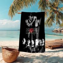 Beach Towel with Linkin Park Pattern - soft,absorbent,machine washable Lightweight&Modern,swimming,Travel Essentials 70cmx140cm(27x55inch) black