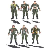 1:18 Military Soldier Toy Model Simulation Police Soldier Figure Model Joints Movable With Weapons Scene Ornaments Boy Gifts gray