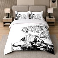 3Pcs Bed Set,Death Note 1 Duvet Cover and 2 Pillowcases, Printed Bedding Decor For Guest Room 135cmx200cm
