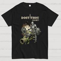 Dost Thou Even Hoist Funny Knight Spotting Frog Gym Cotton Summer Casual Cool Loose T-Shirt M juoda