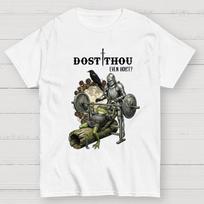 Dost Thou Even Hoist Funny Knight Spotting Frog Gym Cotton Summer Casual Cool Loose T-Shirt S balta