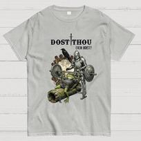 Dost Thou Even Hoist Funny Knight Spotting Frog Gym Cotton Summer Casual Cool Loose T-Shirt XXL šviesiai pilka