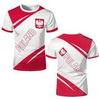 Fashion Poland Flag Graphic Football Jersey For  Clothing Summer National Emblem 3D Printed T Shirts Casual Sports Tees Tops 3XL red