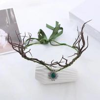 Diadem Elven Crown Vine Fairy Headpiece Fairy Elf Tiara  Hallowmas Cosplay Style F gray