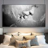 5D „pasidaryk pats“ deimantinė mozaikos siuvinėjimas pora meilės bučinys deimantinis paveikslas visiškai apvalus juodai baltas portretinis sienų paveikslas Full Round 60x120CM