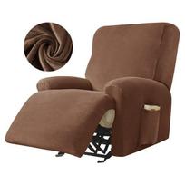 Polar Fleece Recliner sofos užvalkalas Elastinis viskas įskaičiuota berniuko kėdės užvalkalas Relax fotelio sofos užvalkalas svetainės baldų užvalkalas 1 Seater brown