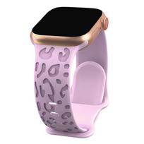 Silikoninis dirželis Apple Watch apyrankei 45mm 44mm 42mm 41mm 40mm 49mm 38mm 40 mm Graviruota correa apyrankė iwatch series ultra 7 se 3 6 8 5 4 3 2 For Ultra1/2 49mm violetinė