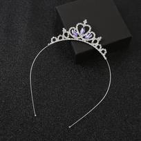 Karūna Tiara Vaikams Mažajai Princesei Mielos Mergaitės Plaukų Aksesuarai Kristalinė Deimantinė Karūna Gimtadienio Pasirodymų Aksesuarai Plaukų Juosta Sagtis gray