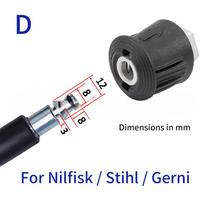 M22-14MM Aukšto slėgio žarnos adapteris Aliumininis tarpiklis Išleidimo adapteris Karcher, Bosch, Nilfisk, Lavor gray