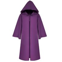 Unisex Apsiaustas Suaugusiems Helovino Apsiaustas Vampyrų Chalatas Cosplay Kostiumas Karnavalo Kostiumas Magas Ragana Apsiaustas Mago Apranga violetinė