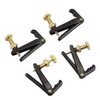 Set of 4 High Precisions Metal Violin Fine Tuner Traditional Design String Adjuster for 3/4 4/4 1/4 1/2 Size Instruments black