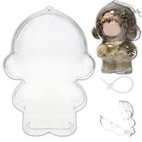 3/1Pcs For Skullpanda Winter Symphony And Impressionnisme Series Transparent  Protective Cover Portable Case With Hook Strap No Doll gray