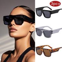 Classic Square Frame Wide Leg Design Stylish Eyeglasses Sun Glasses Women Rice Nail Sun Glasses New Sun Glasses Female show as picture