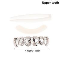 Hip Hop Metaliniai Dantų Grillz Aukso Sidabro Spalvos Dantų Grillz Dantų Kapos Nuimami Punk Cosplay Vakarėlio Dantų Grillz Dantų Papuošalai white
