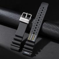 Guminis laikrodžio dirželis 20mm 22mm 24mm ND Limits Diver Sportinis laikrodžio dirželis skirtas Seiko, Citizen, Promaster, Water Ghost apyrankei 20mm black