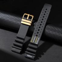 Guminis laikrodžio dirželis 20mm 22mm 24mm ND Limits Diver Sportinis laikrodžio dirželis skirtas Seiko, Citizen, Promaster, Water Ghost apyrankei 20mm black