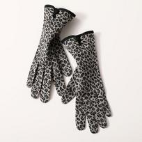 Moteriški rudeniniai žieminiai šilti plono sluoksnio pirštinės su jutikliniu ekranu, neapimties, lauko dviračių, vairavimo, madingos, asmenybės, leopardo, elegantiškos 23cm gray