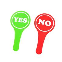 10 vnt. Taip/Ne teisėjų kortelės Išraiška Pakelk ženklą Žaidimas Interaktyvi lenta Balsavimas Yes/No green