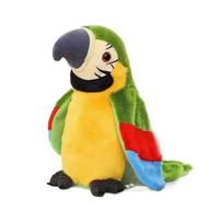 Talking Macaw Parrot Repeat What You Say Stuffed Animal Plush Toy Electronic Record Waving Wings Electroni Bird Stuffed Toys žalia